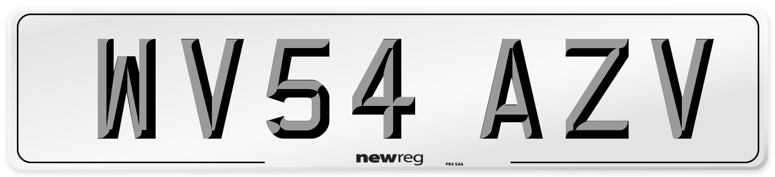 WV54 AZV Number Plate from New Reg